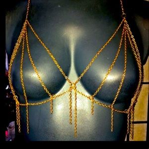 Gold chain bralette